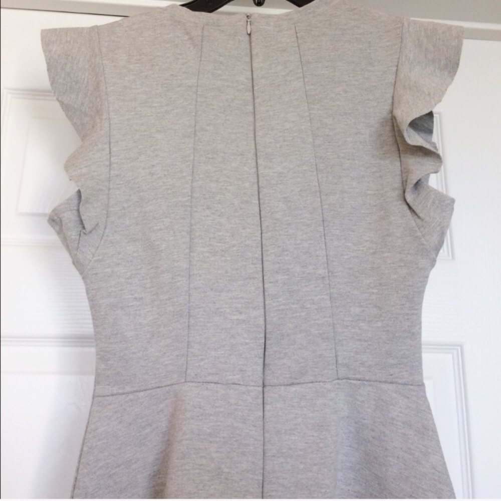 Stunning NWOT Grey Rhinestone Neckline Dress - Picture 5 of 6